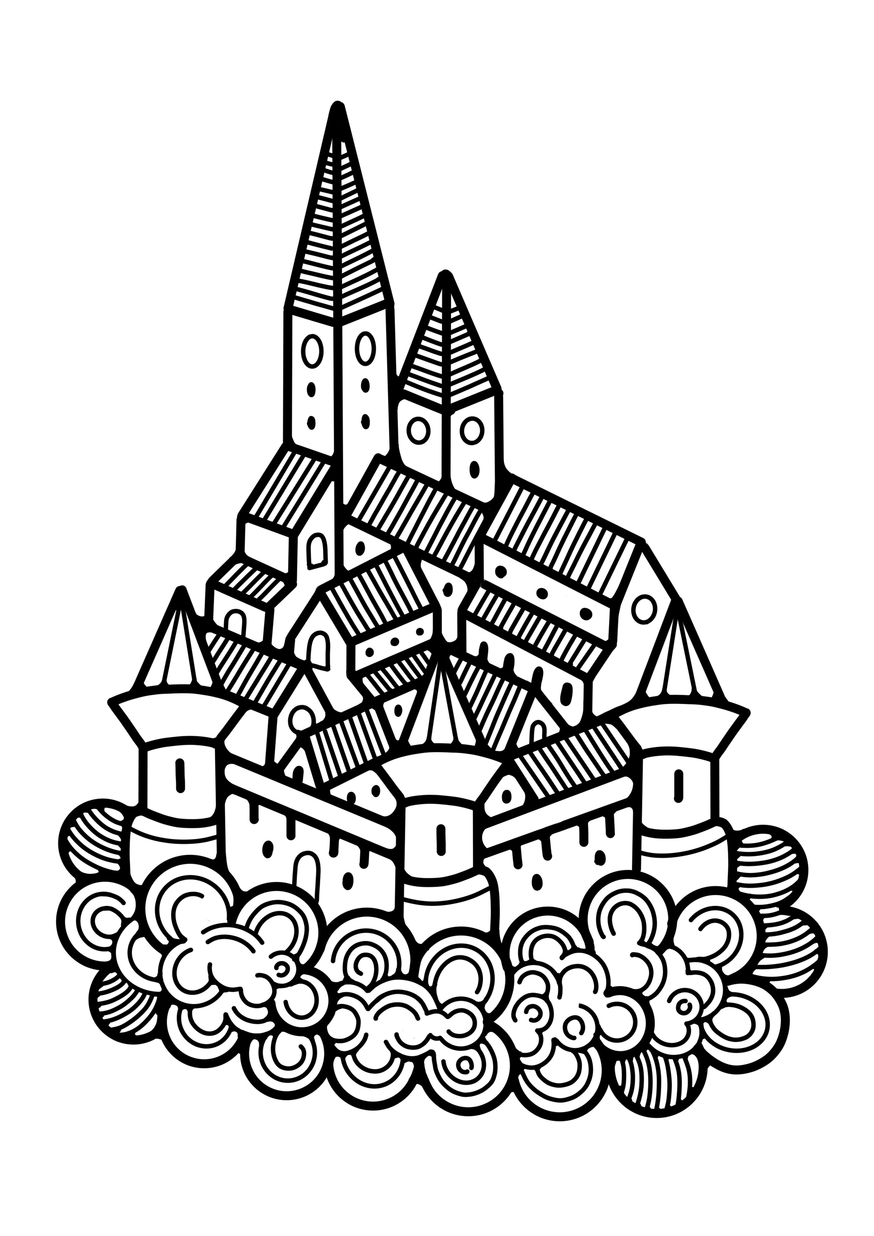 Castle in the Clouds Print